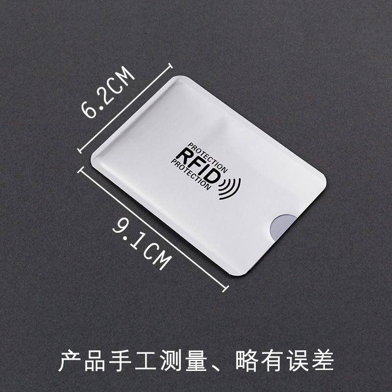 Cubierta de tarjeta bancaria antirrobo anti-desgaussing Certificado de blindaje NFC conjunto cubierta de papel de aluminio anti-Escaneo