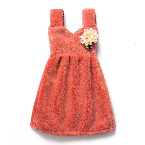 Cute wall-mounted hand towels made of coral velvet, cartoon-style, household use, extra-thick, solid color, children's wholesale face towels