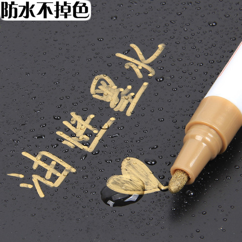 Lotto color oily marker pen English metal white paint pen car tire touch-up pen waterproof and non-fading