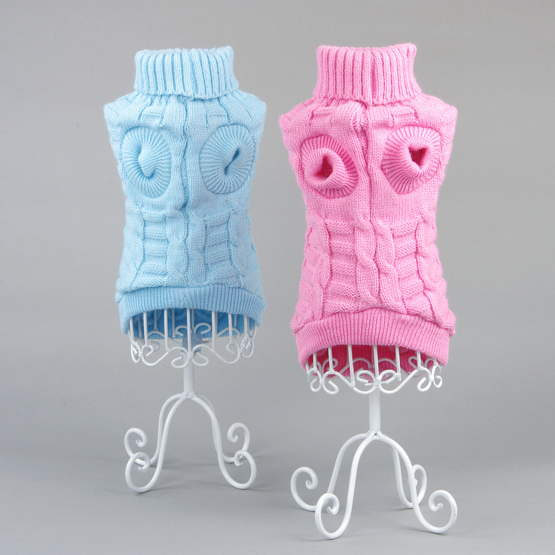 Tridimensional de alta elástico de color sólido suéter de perro de peluche ropa de perro ropa de gato para mascotas ropa de perro suéter al por mayor