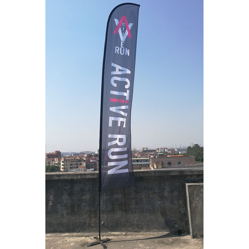 Bandera de bandera de aleación de aluminio Bandera de plumas Bandera de gota de agua Bandera de fábrica de cuchillo auto-venta exhibición al aire libre bandera de playa soporte publicidad
