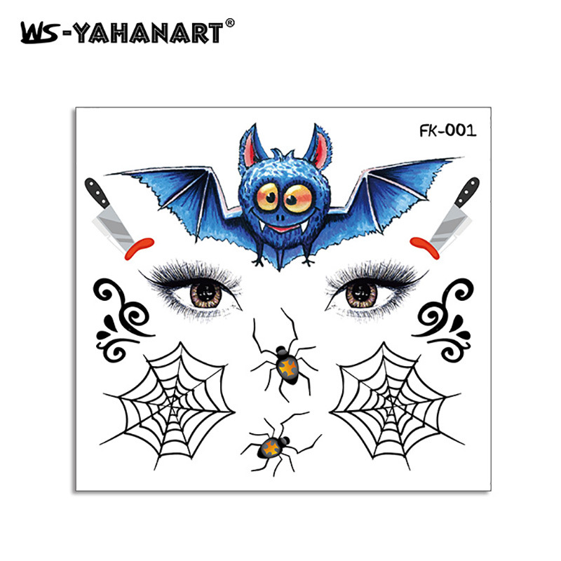 Tatuajes Temporales de Halloween para Niños de Papel de Transferencia al Agua para Fiestas