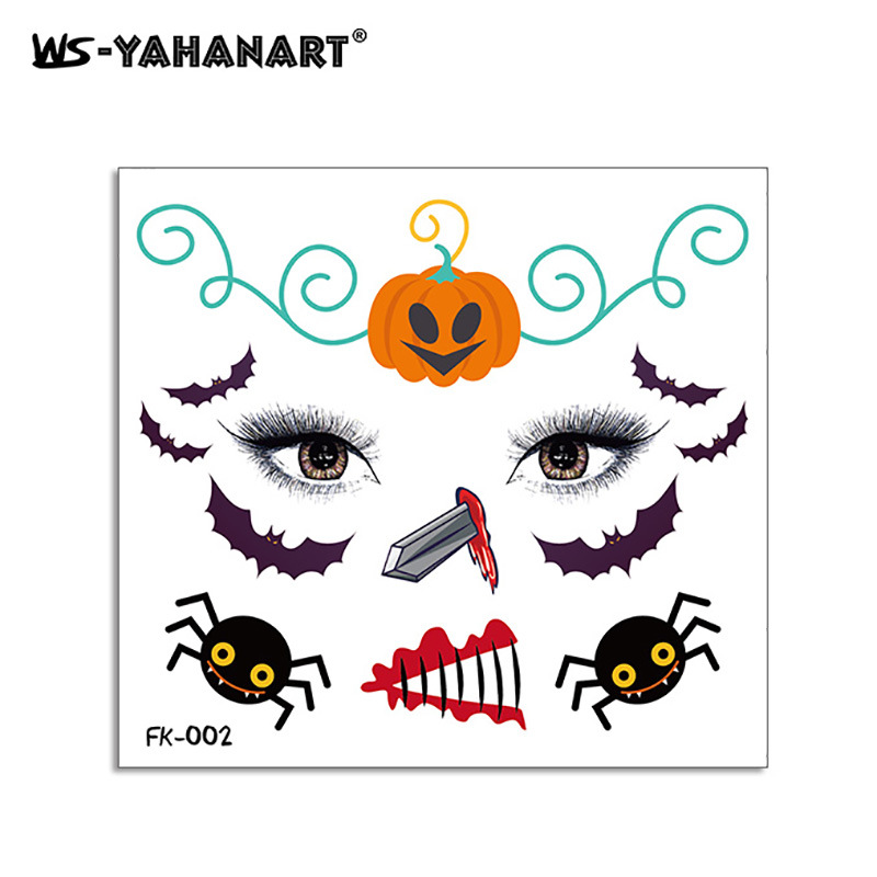 Tatuajes Temporales de Halloween para Niños de Papel de Transferencia al Agua para Fiestas