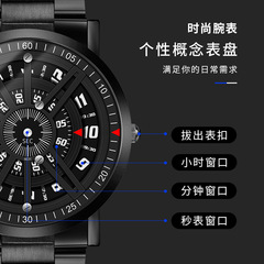 【一件代發】全自動機芯手錶男士進口防水名牌鋼腕錶黑科技