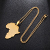 Fashionable glossy golden card stainless steel, small necklace suitable for men and women for beloved, European style, new collection