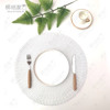 PVC meal cushion hot fish bone pattern round pattern European -style western table cushion round hole insulation coffee cushion bottom pad