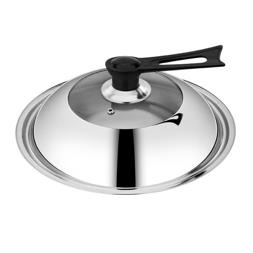 Manufacturer thickened stainless steel pot lid household cooking pot lid visual combination lid glass lid