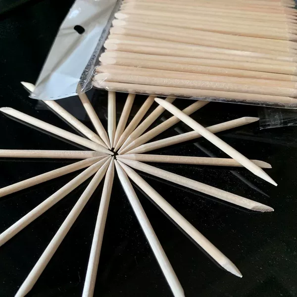 Wholesale nail art stick 75mm orange stick stick stick dead skin push double orange stick 100 bags point drill stick