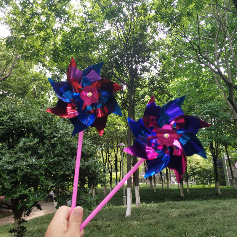colorful plastic windmill toy for kindergarten