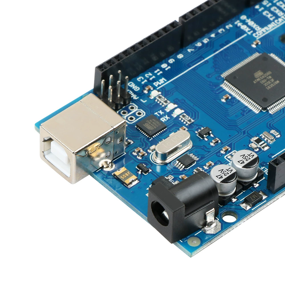 Плата развития MEGA2560 R3 (ATmega2560, ATmega16U2) — 54 цифровых входа/выхода, 16 аналоговых, 256 KB флэш, 16 МГц