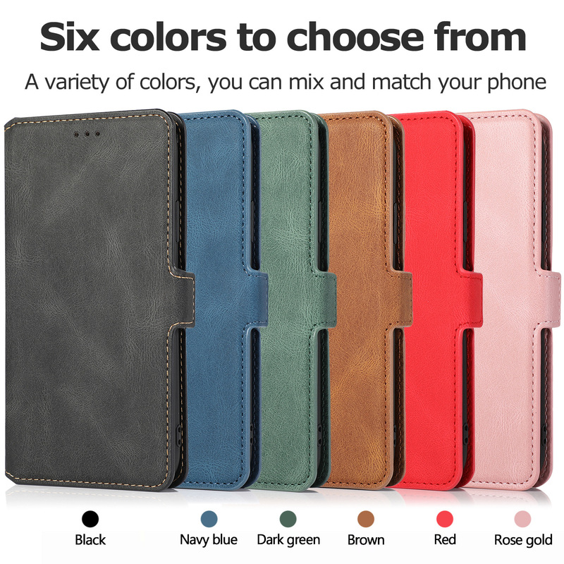 For Apple iPhone15pro Max Retro Liege 15 Multi-function Card Wallet 14plus Mobile Phone Case