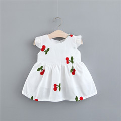 女童連衣裙2020夏季小童繡花背心裙小女孩草莓裙女嬰兒寶寶公主裙
