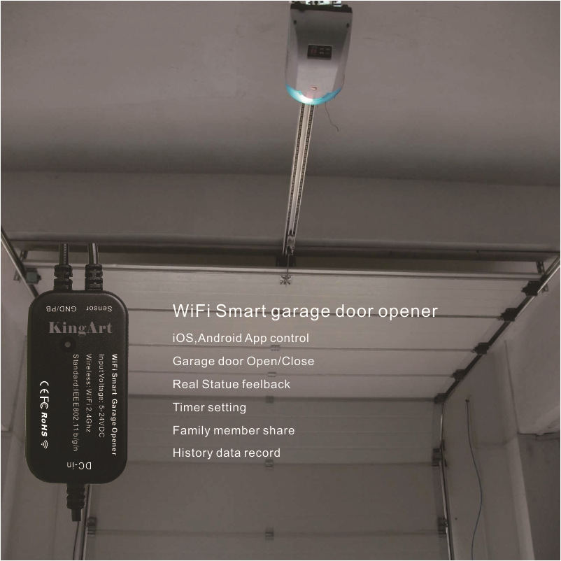 WiFi车库门开关 易微联WiFi智能车库门开关 ALEXA语音控制