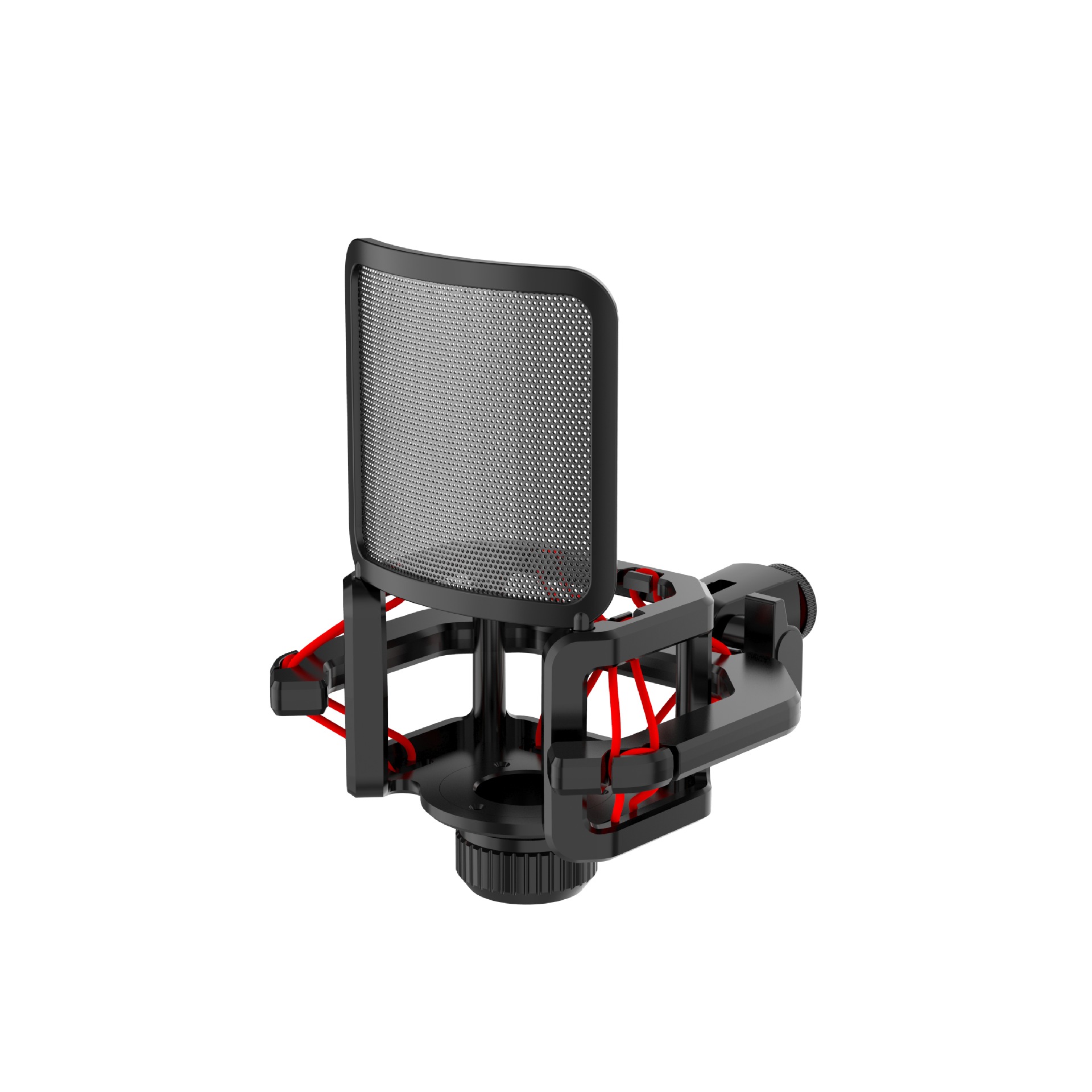 Privado modelo transfronterizo suministro de micrófono a prueba de golpes soporte amortiguador micrófono a prueba de vibraciones soporte clip plástico metal spray escudo