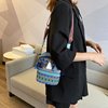 Fashionable demi-season ethnic one-shoulder bag, woven shoulder bag, 2020, ethnic style
