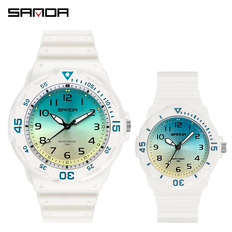 Sanda's New Couple Fashion Watch, Small Fresh Korean Version Waterproof Electronic Watch, Casual and Versatile Watch for Male and Female Students