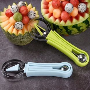 Carved Knife Ball Digger Three-piece Combination Set Platter Tool Creative Carved Knife Cutting Watermelon Ball Digging Tool