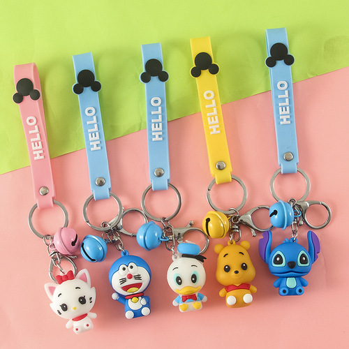 Cartoon keychain cute bag accessory keychain accessory advertisement gift 3D soft rubber creative