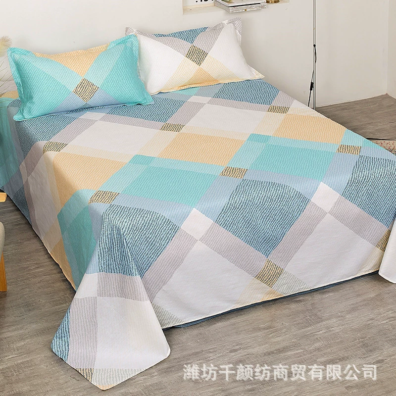 Односпальная простыня для общежития, плотная ворсистая ткань, многоpattern, размеры 1.2–2.5×2.3 м