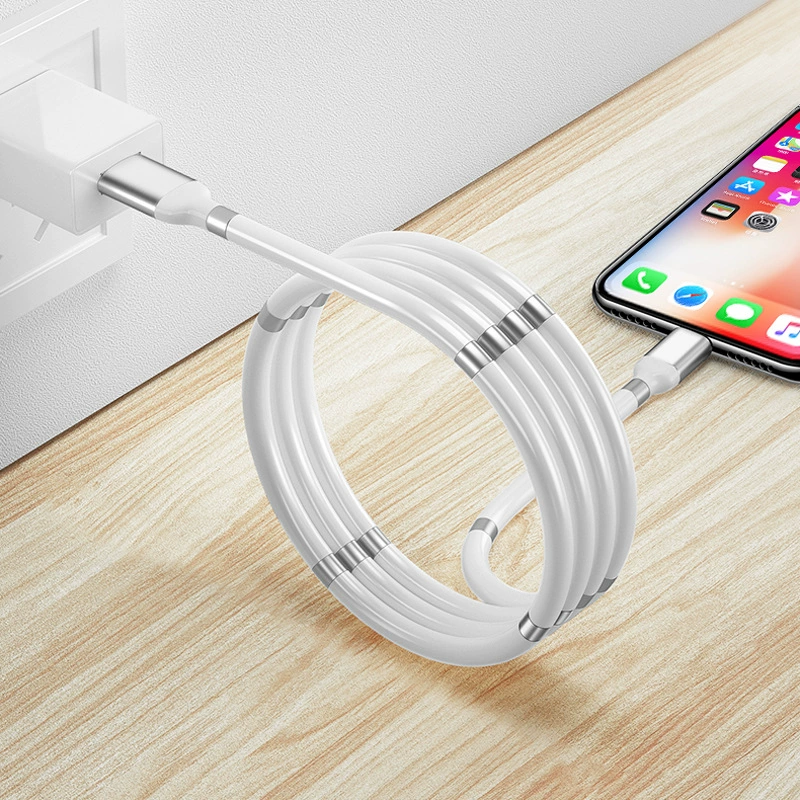 Кабель для хранения данных с магнитным всасыванием мягкий клей быстрый зарядный кабель для android Type-c мобильный телефон кабель для хранения данных адсорбции