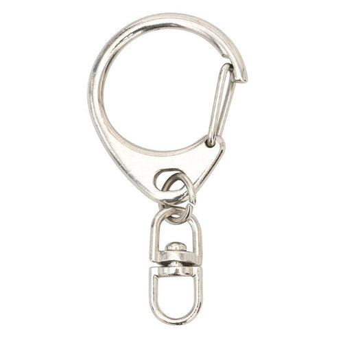 Size C buckle 8-character rotating hanging buckle key chain zinc alloy diy metal key chain accessories D buckle manufacturer wholesale