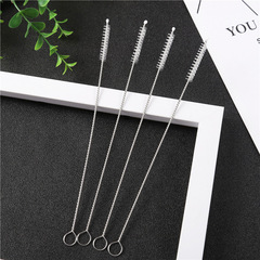 304 stainless steel straw brush 175mm test tube brush baby bottle kettle cleaning brush individually packaged