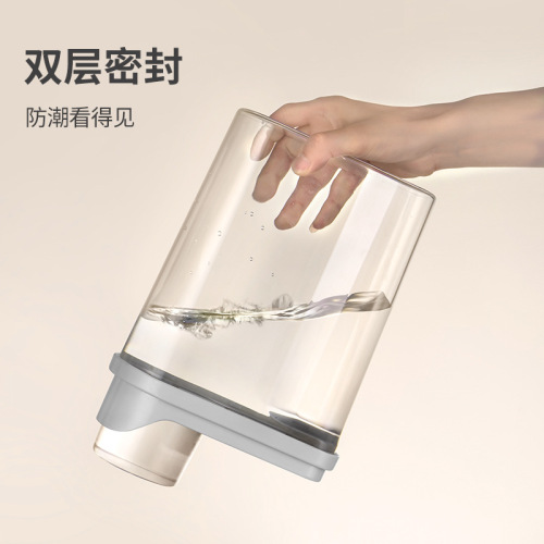 High-Transparency Double-Layer Sealed Moisture-Proof Pet Snack Can Storage Bin Dog Food Can Cat Food Can 2.5L, approximately 2kg in capacity