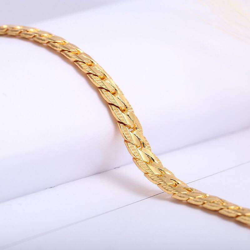 Yunjin joyería europea y americana deseo Venta caliente pulsera plateada 18K oro 5mm pulsera lateral fábrica en stock