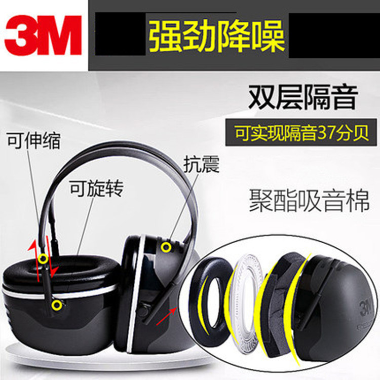 3m X5A Soundproof Earmuffs for Sleeping, Industrial Learning, Silent Headphones, Professional Anti-Noise and Anti-Noise Reduction