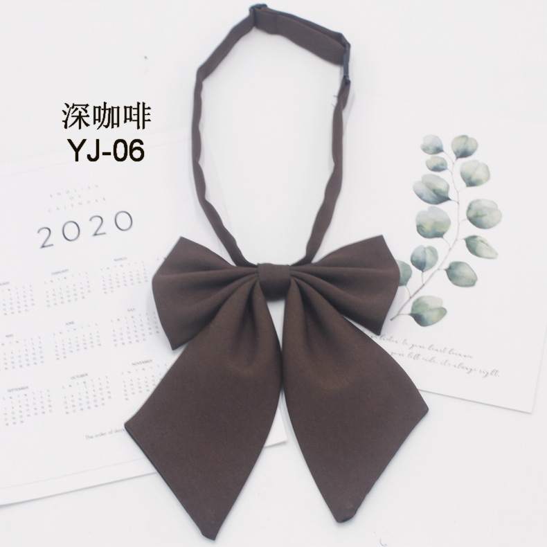 Fábrica de pajarita mate de color sólido al por mayor arco de esquina afilada estilo coreano estilo universitario damas uniforme jk pajarita