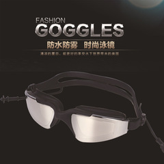 Ruihe Swimming Goggles for Men and Women: High-Definition, Myopia-Friendly, Waterproof & Anti-Fog Swim Eyewear with Large Frame and Electroplated One-Piece Earplugs