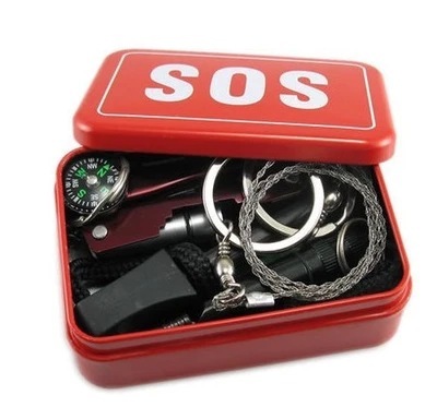 Best Selling Outdoor Travel Car First Aid Survival Kit First Aid Box Set Survival Box SOS Outdoor Emergency Survival Tool