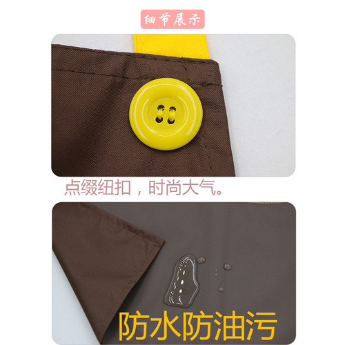 Apron for women, fashionable kitchen home use, waterproof and oilproof, cute cooking housework work adult men, printed logo