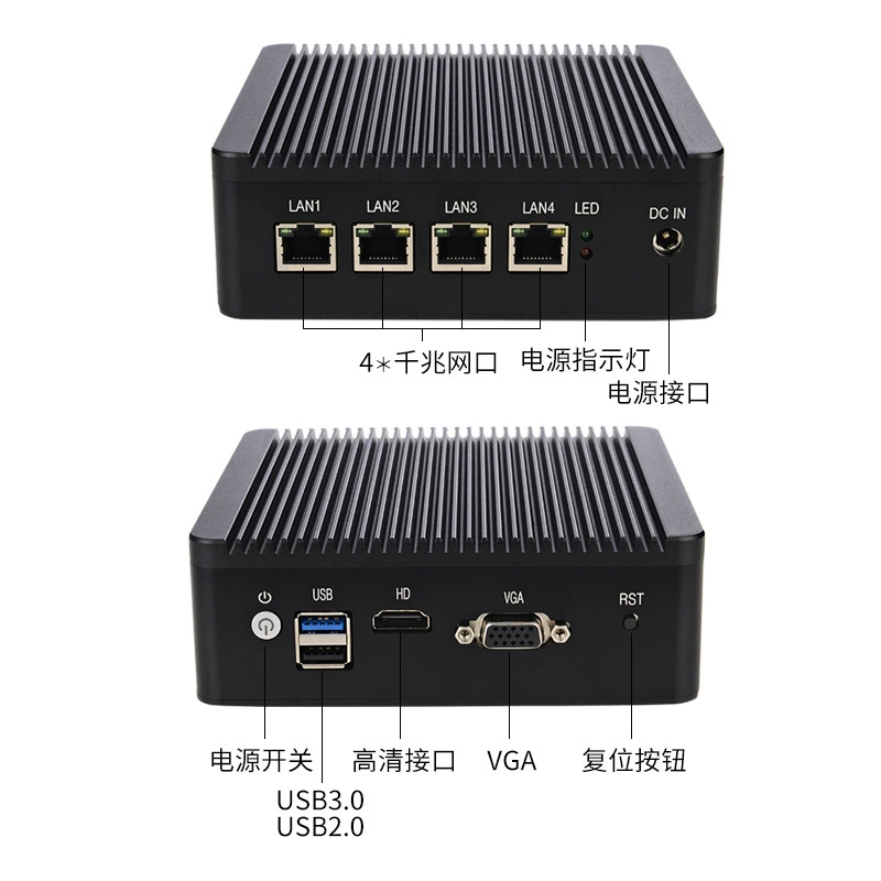 Four Net Gigabit Soft Router J1900/J4125 Шлюзовый брандмауэр LEDE Любовь быстрая защита высшая безопасность