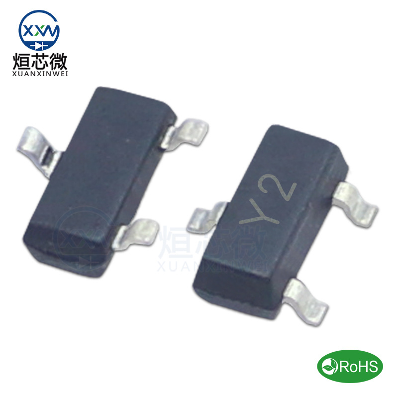 工厂直营 Y2三极管 SS8550 SOT-23 丝印Y2 大电流-1.5A PNP晶体管