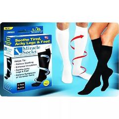 Socks Miracle Socks Black and white beautiful legs elastic leg compression socks calf slimming elastic socks leg shaping socks
