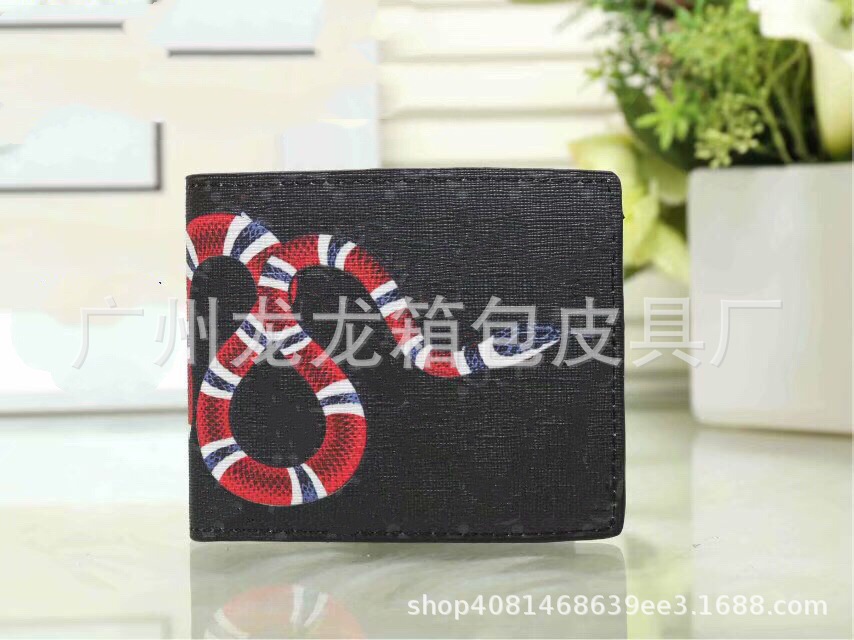 thumbnail for Foreign trade classic letter animal men's European and American fashion simple two-fold wallet wallet 60223 hot style factory direct