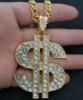 Chain hip-hop style, golden trend necklace suitable for men and women, pendant