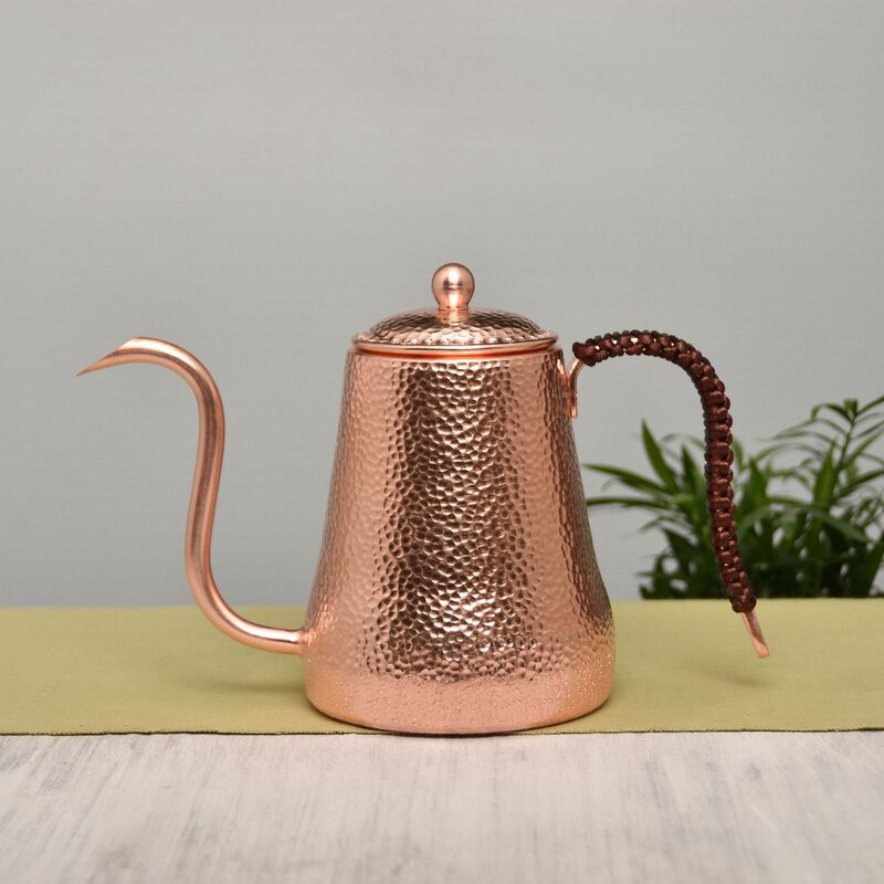 Factory direct supply pure copper pot thin mouth pot pure handmade thickened hand coffee pot copper kitchen oil pot boutique Factory direct supply pure copper pot thin mouth pot pure handmade thickened hand coffee pot copper kitchen oil pot boutique