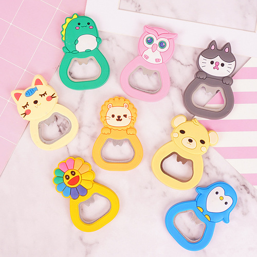 Wholesale Creative Cartoon Bottle Opener Magnetic Refrigerator Magnet Beer Opener