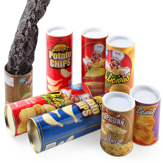 Potato chips bouncing snake April Fool's Day gift spoof startled potato chips snake toy funny gift toy simulation snake