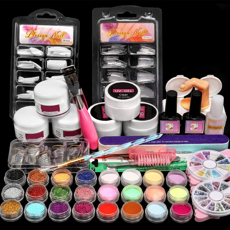 24-color beginner's nail art kit with full set of crystal liquid and powder, nail art studio practice tool set