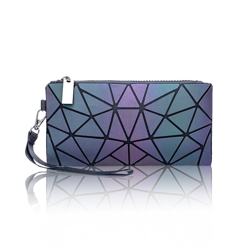 New Long Women's Wallet with Multiple Card Slots, Luminous Geometric Wallet, Large Capacity Creative Clutch Bag, European and American Wallet New Long Women's Wallet with Multiple Card Slots, Luminous Geometric Wallet, Large Capacity Creative Clutch Bag, European and American Wallet