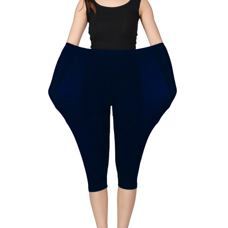 Wholesale Spring and Summer Women's New Casual Fashion Bamboo Fiber Plus Size High Elasticity Leggings Capri Pants