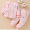 Underwear for new born, children's keep warm quilted set, increased thickness, long sleeve, wholesale