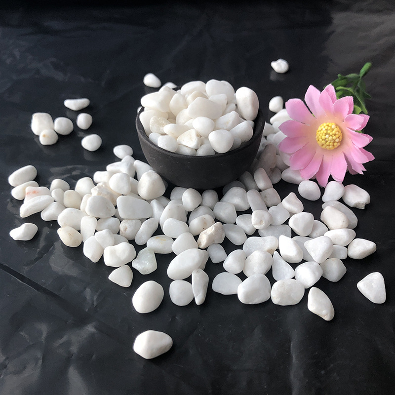 Factory direct supply white gravel white gravel white pebbles terrazzo white washed rice Stone