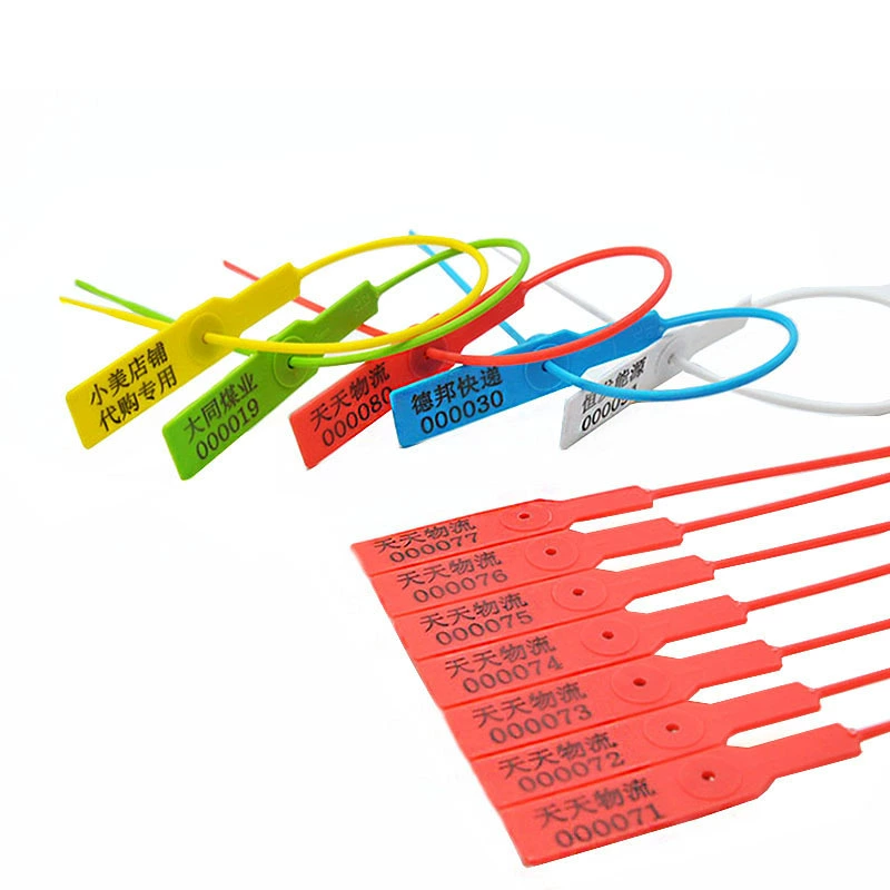 Одноразовая логистическая Блокировка свинца Противоугонная поддельная Противоугонная Упаковка Пряжка для одежды пластиковая бирка с пломбой для транспортировки угля этикетка с лентой