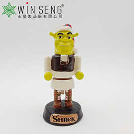 树脂工艺品卡通公仔 怪物史莱克胡桃钳圣诞节装饰品 源头厂家