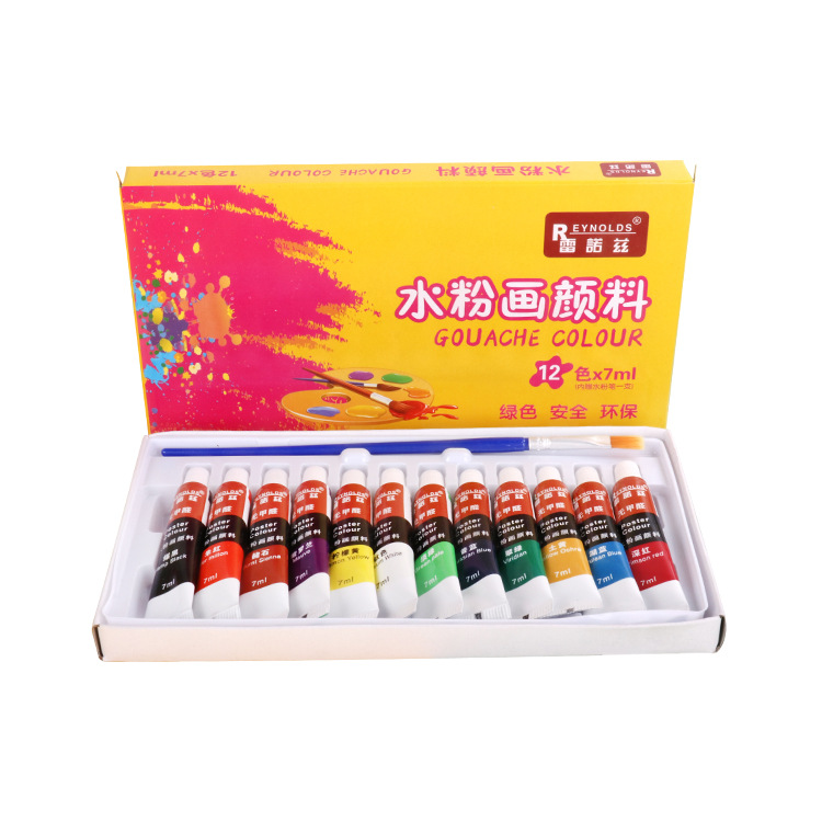 Gouache, set, 12 colors