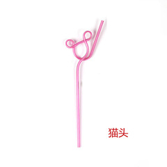 批發供應12支/包飲料水晶PET造型吸管硬塑料一次性創意吸管異形